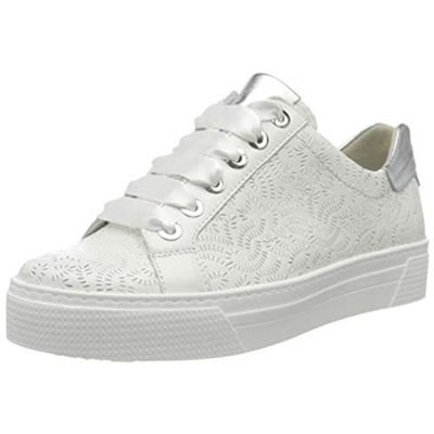 Alexa, Sneaker Donna Bianco (bianco-argento 101), 38 2/3 Ue