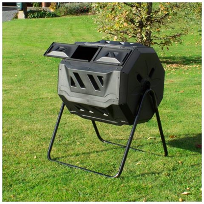 Compostiera Girevole Da Giardino A Tamburo Composter Rotante Compostiere 160 L