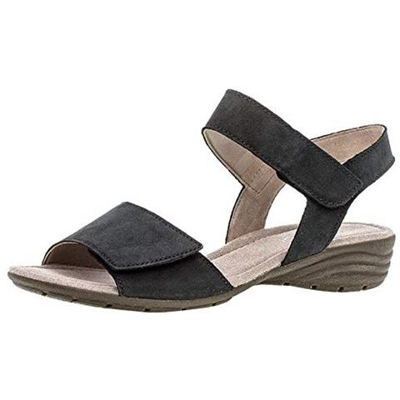 Donna Sandali, La Signora Sandali Con Cinturini, Con Il Cinturino, Scarpe Estive, Sandali Di Estate, Confortevole, Piatta, Night Blue, 40 Eu / 6.5 Uk