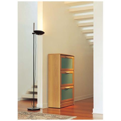 Scarpiera Salvaspazio In Legno Con 3 Scomparti - Fino A 12 Paia Di Scarpe - Cm 120x50x30 - Ideale Porta Scarpe Per Ingresso, Corridoio, Cabina Armadio