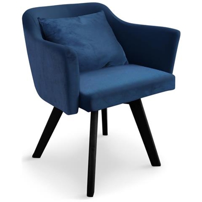 Sedia / Poltrona Scandinava Dantes In Velluto Blu