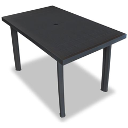 Tavolo Da Giardino 126x76x72 Cm In Plastica Antracite precio