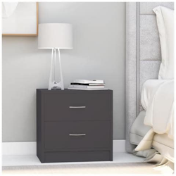 Comodini 2 Pz Grigi 40x30x40 Cm In Truciolato precio