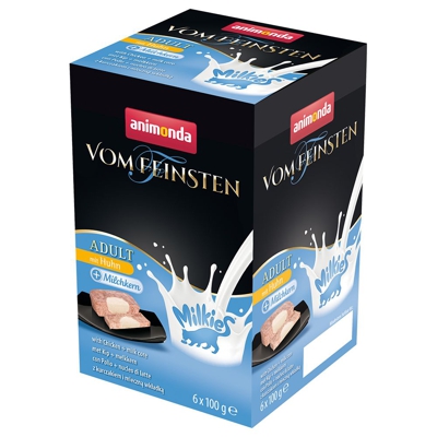 Animonda Vom Feinsten Adult Milkies 6 x 100 g - con Pollo & Cuore di latte