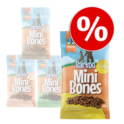 Set risparmio Barkoo Mini Bones (semi-umido)  - 8 x 200 g con Salmone