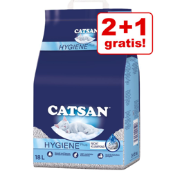 2 + 1 gratis! 3 x Lettiera  Catsan - 3 x 15 l Ultra en oferta