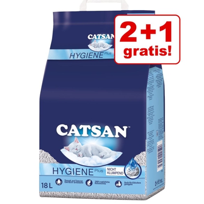 2 + 1 gratis! 3 x Lettiera  Catsan - 3 x 15 l Ultra