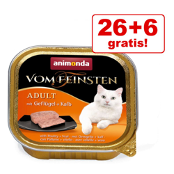26 + 6 gratis! 32 x 100 g Animonda vom Feinsten - Adult Milkies con Pollame & Cuore di panna precio