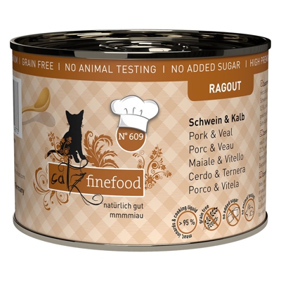 catz finefood Ragout 6 x 180 g - Maiale & Vitello