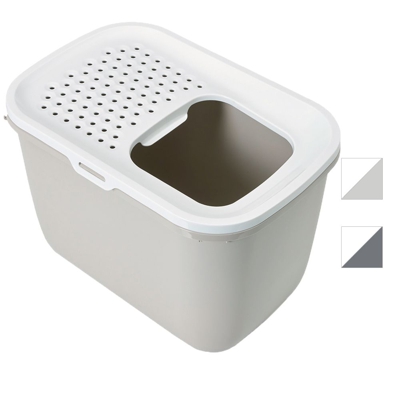 Toilette per gatti Savic Hop In - beige chiaro / bianco