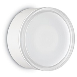 Ideal Lux - Plafoniera id-urano pl1 big 15w gx53 led ip44 16cm alluminio antracite bianco lampada parete moderna esterno, finitura metallo bianco en oferta