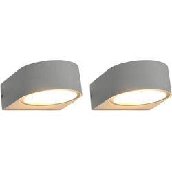 Lampade da Parete da Esterno 2 pz 11 W Bianche Rotonde - Blanco - Vidaxl precio