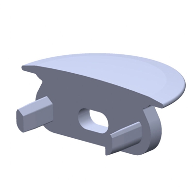 Greenice - Tappo Di Chiusura Profilo Genere ECO P02 | Plastica - Grigio - Con Pero (LL-12-1194-00)