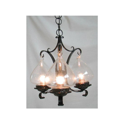 Cruccolini - Lampadario gancio a 3 luci in ferro battuto lampade lampione applique lanterna características