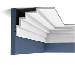 Cornice decorativa Decor C393 MODERN STEPS modanatura design moderno bianco 2m - Orac precio