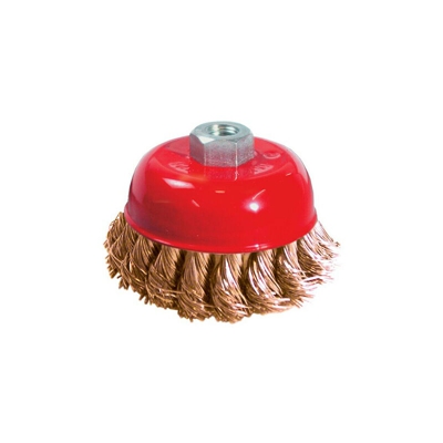 Spazzola a tazza per smerigliatrici con filo intrecciato mm.120