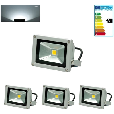 3x faro faretto proiettore lampada a LED per esterno color bianco freddo 10W
