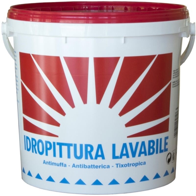 Idropittura mapekol,5 lt.lavabile per interni,antimuffa,antibatterica,tixotropica,bianco - Salone