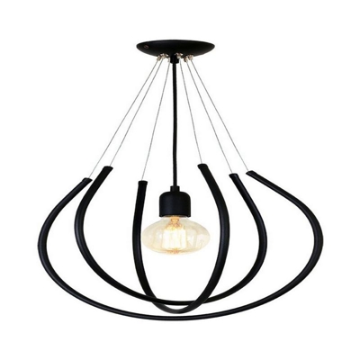 Lampada a Sospensione Felis - Lampadario - da Soffitto - Nero in Metallo, 39 x 39 x 90 cm, 1 x E27, 60W