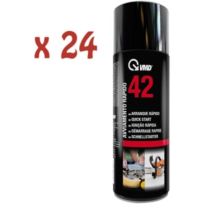 24 Bombolette Spray Avviamento Rapido 200Ml Motore Diesel Benzina Vmd 42