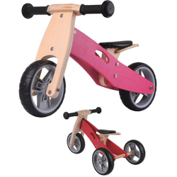 Triciclo Bicicletta per Bambina Legno Rosa Pedagogica Senza Pedali a Spinta Bici precio