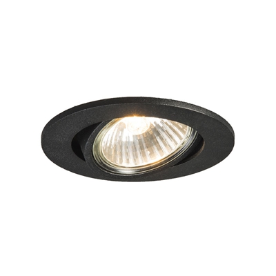 QAZQA + Faretto da incasso cisco - Moderno - Alluminio - Nero - Tondo Max. 1 x Watt