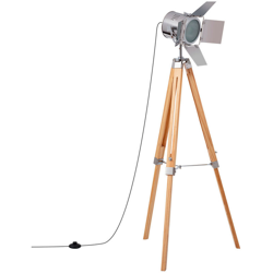 Lampada da terra a treppiede metallizzata Cinne Metallo Cromato - Sklum características