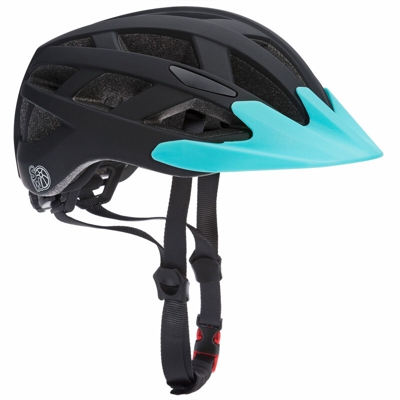 Spielwerk Casco bambini protettivo da bicicletta protezione con LED junior bici mountainbike Schwarz-Blau S (de)