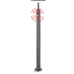 Esotec - Luce di percorso a LED con sensore, luce bianca calda 3000K, 900lm, 15 watt Lampada. Paletto luminoso 201177 características