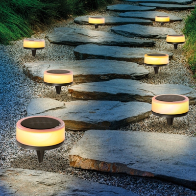 Elegante set di lampade solari composta da 8 lampade decorative RGB bianco caldo da giardino esotec 102090