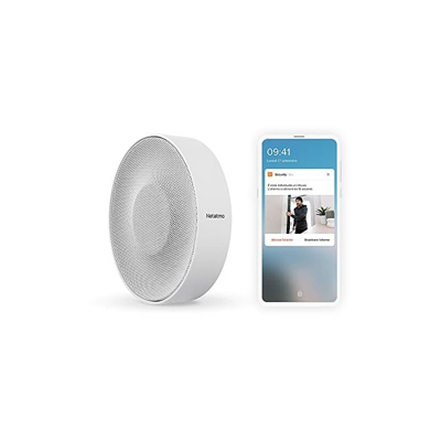 NIS01-IT Sirena Interna Intelligente, Wireless, 110 Db, Attivazione/Disattivazione Automatica, Nessun Abbonamento, Alimentata a Pile o con Cavo