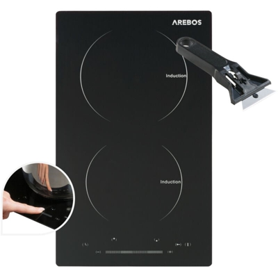 Piano Cottura Elettrico a Induzione Doppia Piastra 3500 W - Arebos