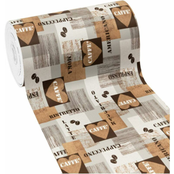 Emmevi - Tappeto Cucina Gomma Antimacchia Caffe Cuori Antiscivolo Passatoia Varie Misure Multiuso Bagno Camera - 50x400 cm en oferta