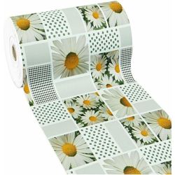 Emmevi - Tappeto Gomma Antimacchia Antiscivolo Margherite Passatoia Cucina Varie Misure Bagno Camera - 50x330 cm en oferta