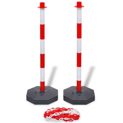 Set Stradale con Pali e Catena in Plastica 10 m - Youthup