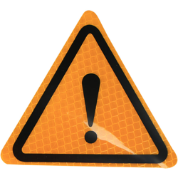 GM adesivo riflettente triangolo segnale di avvertimento diamante arancione fluorescente precio