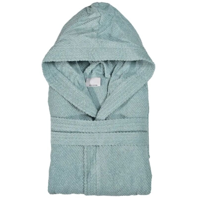 Accappatoio 100% cotone verde acqua taglia XL con tasche e cintura