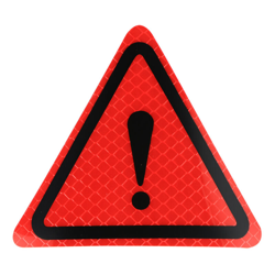 Segnale di pericolo triangolo adesivo GM riflettente diamante rosso fluorescente precio