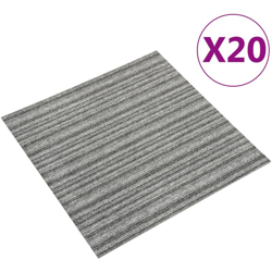 YOUTHUP Quadrotte di Moquette 20 pz 5 m2 50x50 cm Grigio a Strisce - Grigio precio
