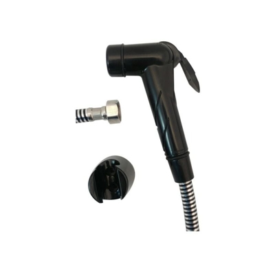 GO PLAST Kit Doccia A Pulsante Evolution Con Tubo Lusso Nero/Nero