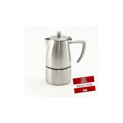 Caffettiera per induzione satinata espresso slancio 1 tazza