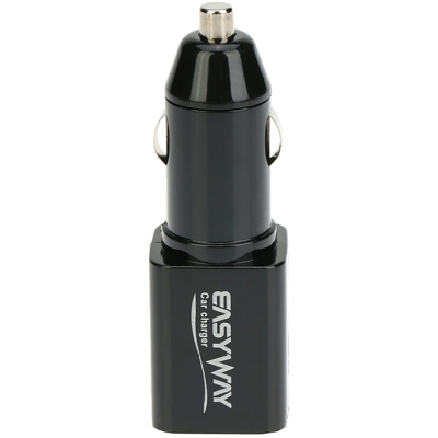 Caricabatteria da auto + localizzatore due in uno nero