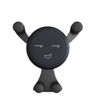 Supporto per telefono con porta di scarico per auto cute smile supporto per telefono con sorriso non magnetico universale nero
