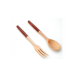 Caper - 2 Posate da insalata in legno características
