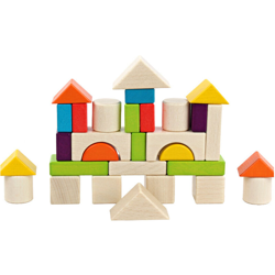 30 blocchi di legno colorati ammucchiati come giocattoli educativi en oferta