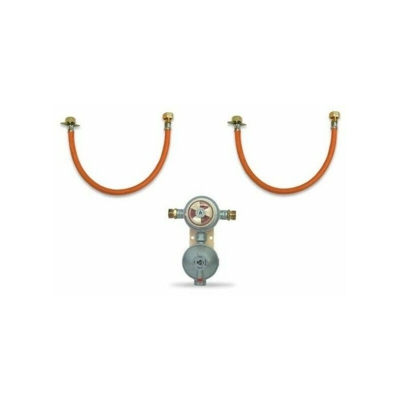 Mini centralina per bombola gas gpl con inversore + 2 tubi flessibili gomma 50cm