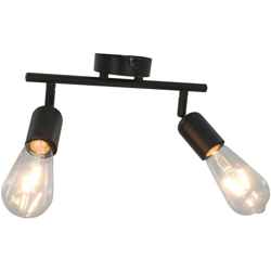 Faretto a 2 Vie con Lampadine 2 W Nero E27 precio