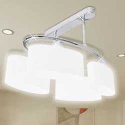 Lampada da Soffitto Ellissoidale Vetro Paralume 4 Lampadine E14 características