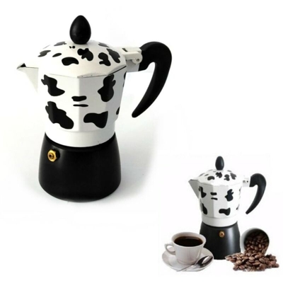 Caffettiera 2 Tazze Moka Express Mucca Mukka Caffe Espresso