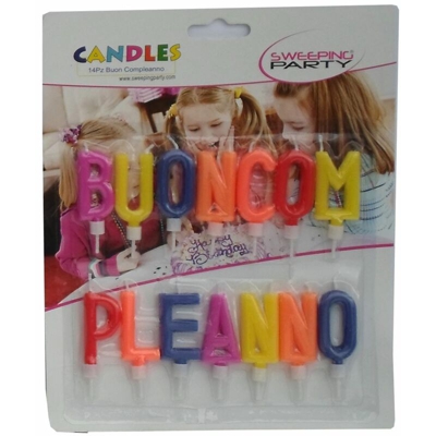 Bighouse It - CANDELINA BUON COMPLEANNO MULTICOLOR